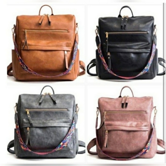 Cognac Convertible Guitar Strap Backpack Purse Bag - Picture 11 of 11